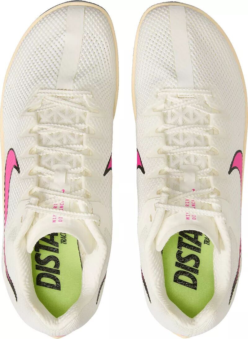 Легкоатлетические кроссовки Nike Zoom Rival Distance, белый/розовый — фото 4