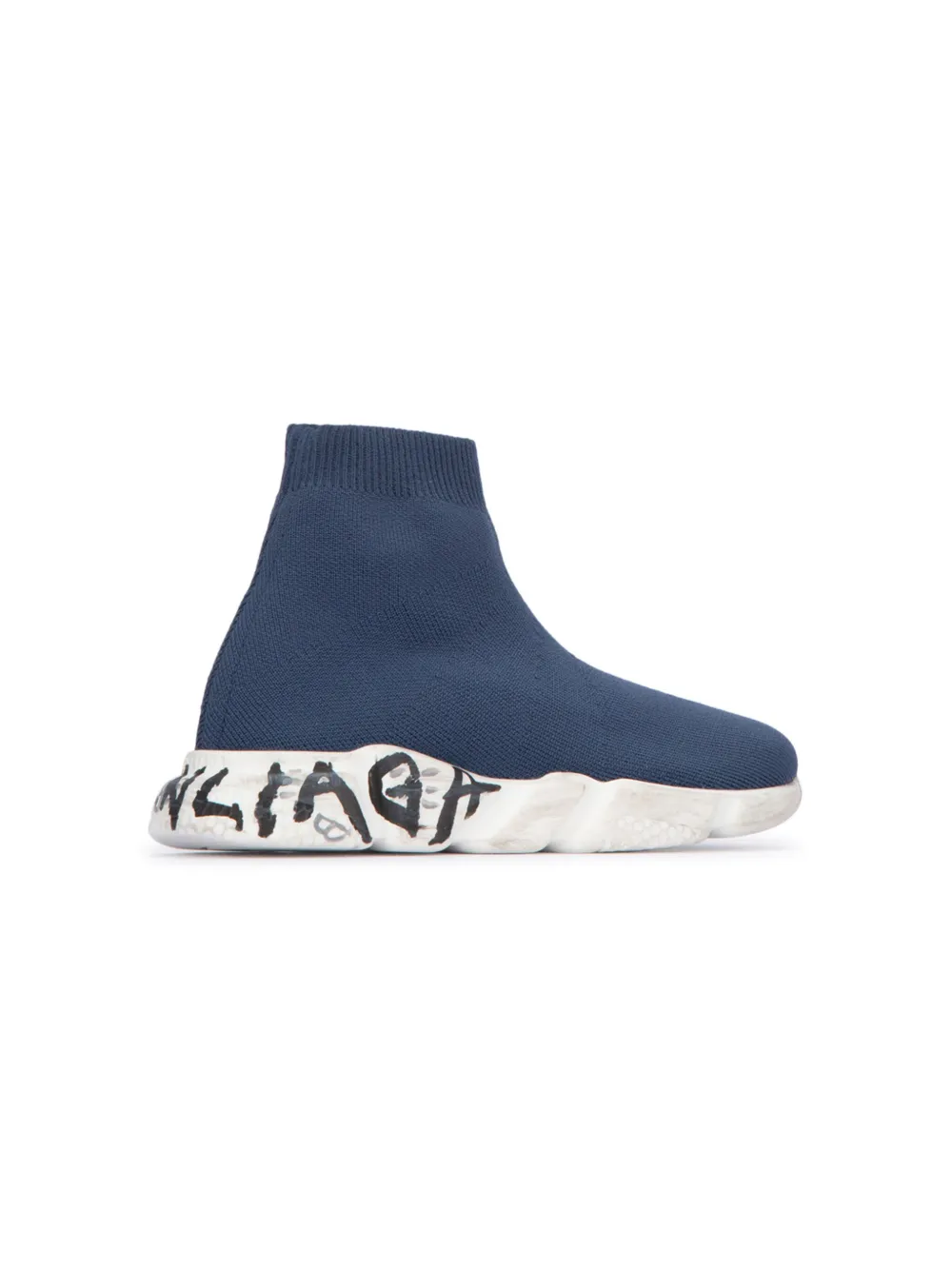 Высокие кроссовки Speed 2.0 Balenciaga Kids, синий — фото 3