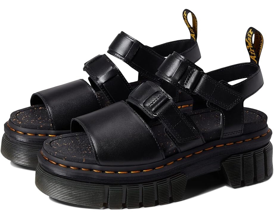 

Сандалии Dr. Martens Ricki 3-Strap, цвет Black Nappa Lux
