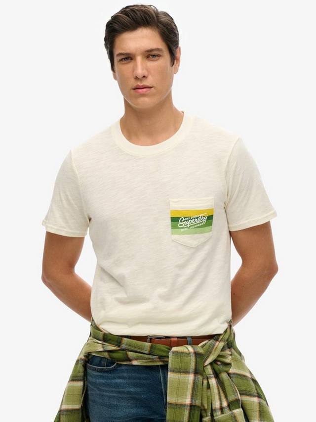 

Футболка в полоску от cali Superdry, цвет Off White Slub