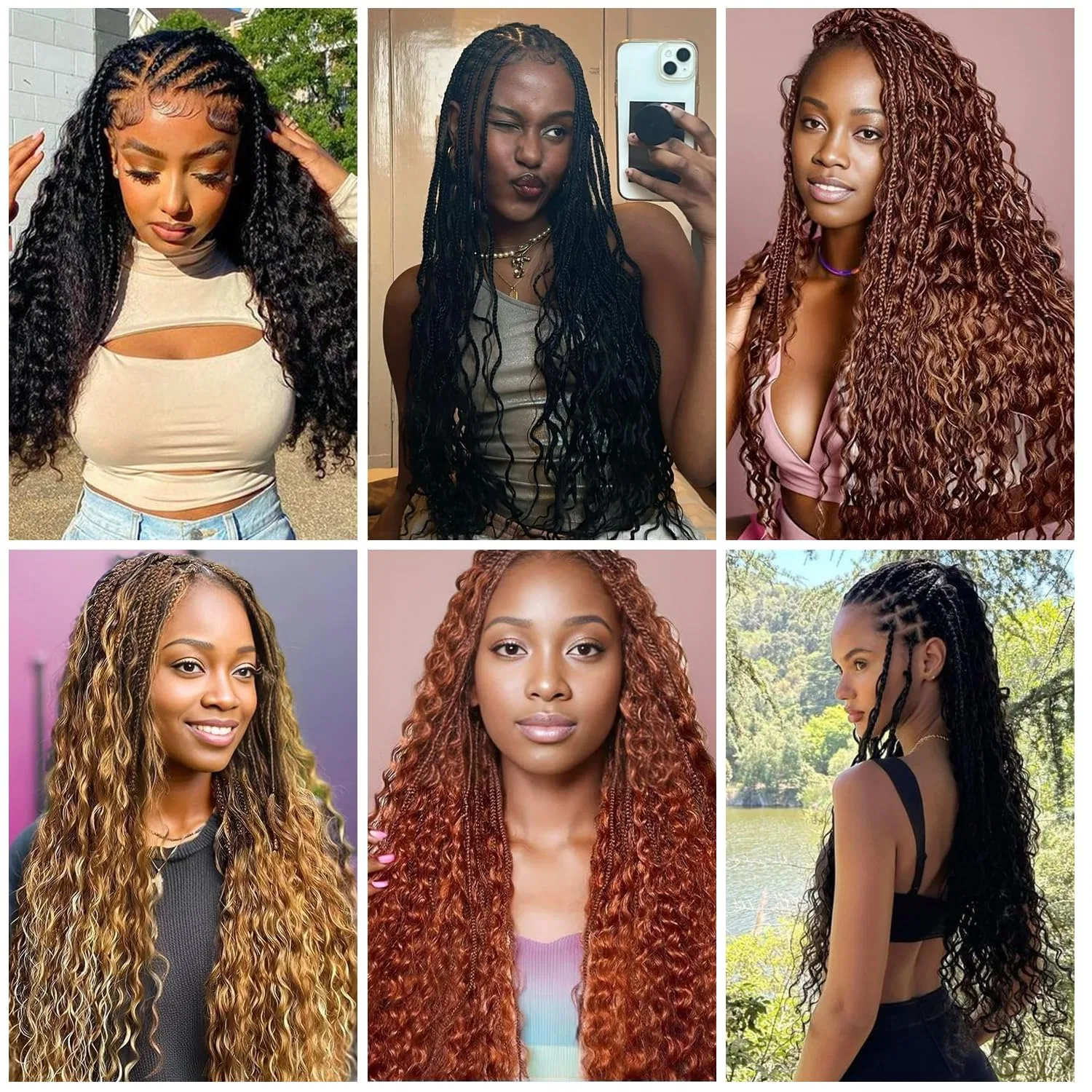 Волнистые волосы для афрокосичек Rebasar Human Braiding Hair ‎Rebasar, P4/27 Color — фото 4