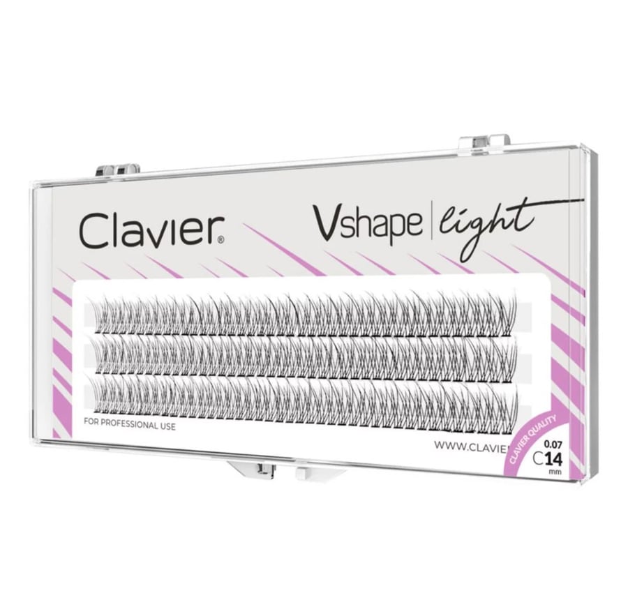 

Clavier Vshape light C 0.07, ресницы 14 мм