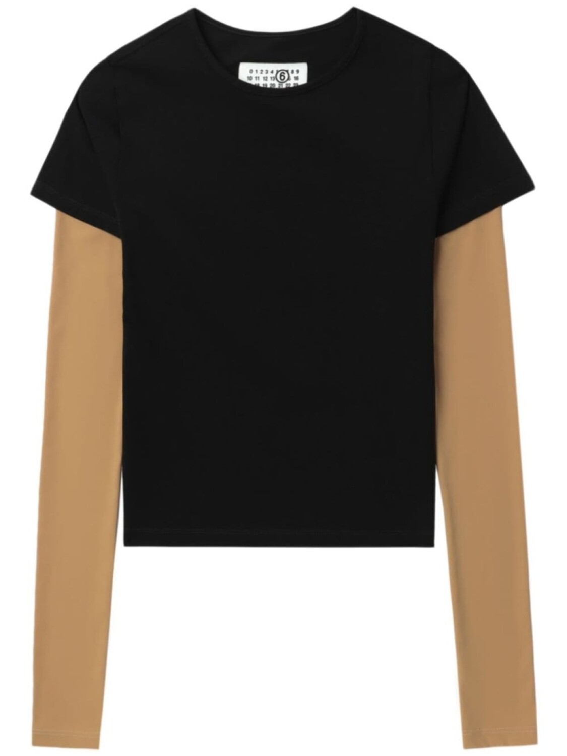 

MM6 Maison Margiela футболка с контрастными рукавами, черный