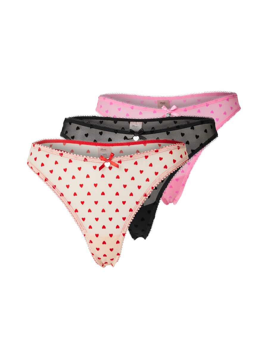 

Стринги Boux Avenue CATIE, цвет Light pink/Black/White