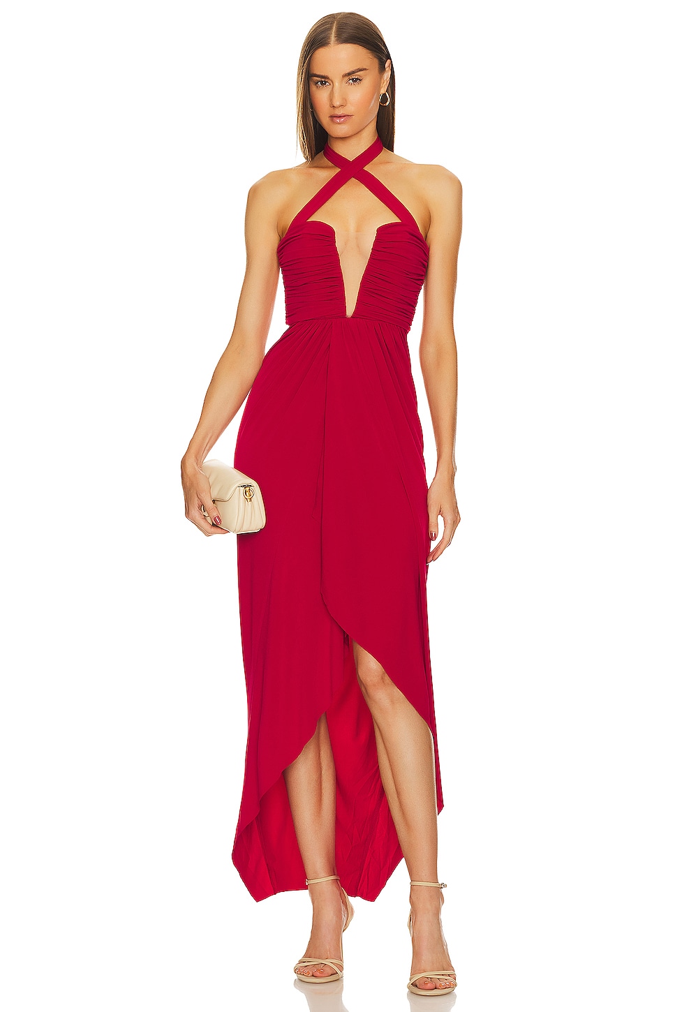 

Платье Michael Costello x REVOLVE Leo Gown, красный