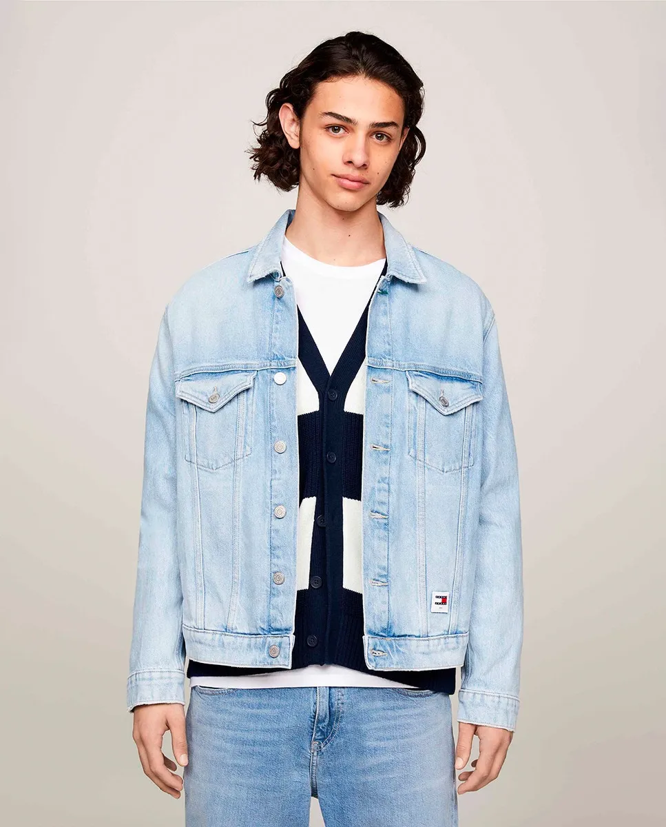 

Мужская джинсовая куртка прямого кроя Tommy Jeans, голубой