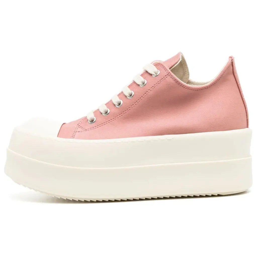 Rick Owens DRKSHDW Низкие холщовые туфли Lido Double-Bumper, женские, розовые