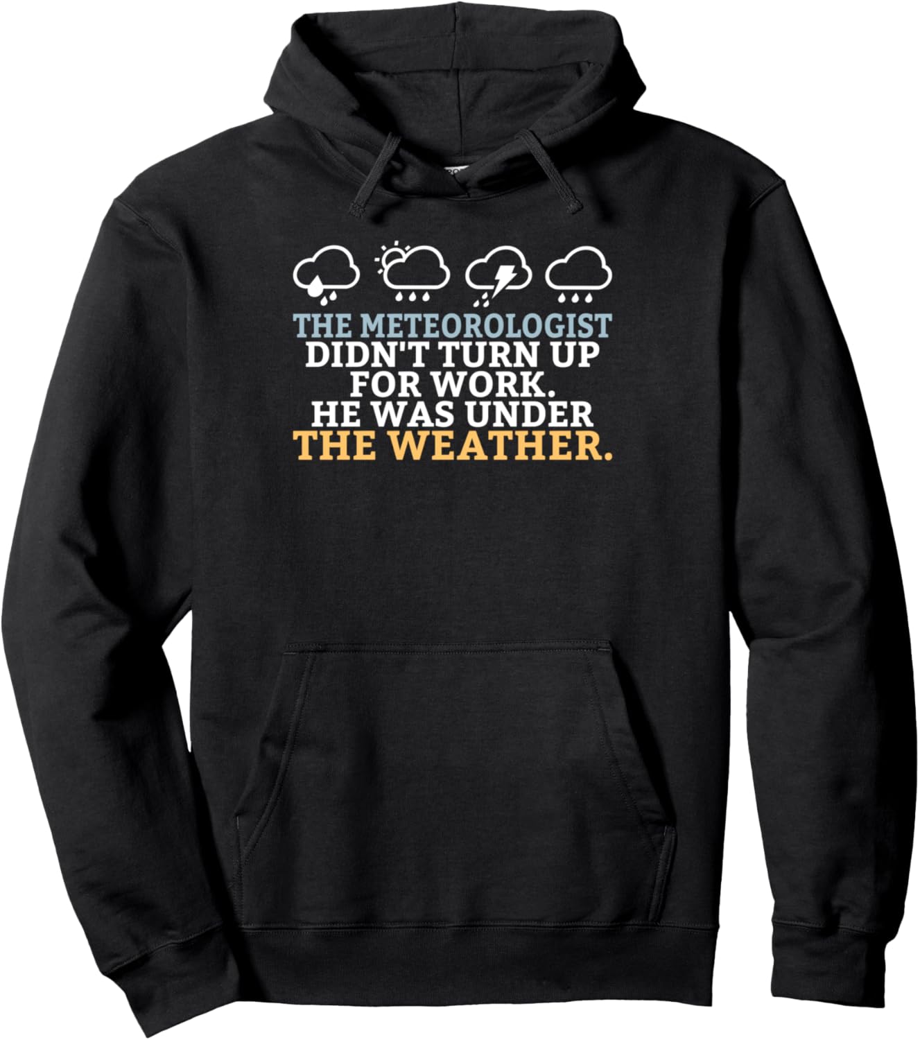 

Худи с надписью «Метеоролог не справился со своей работой» Meteorologist Gifts & Equipment, черный