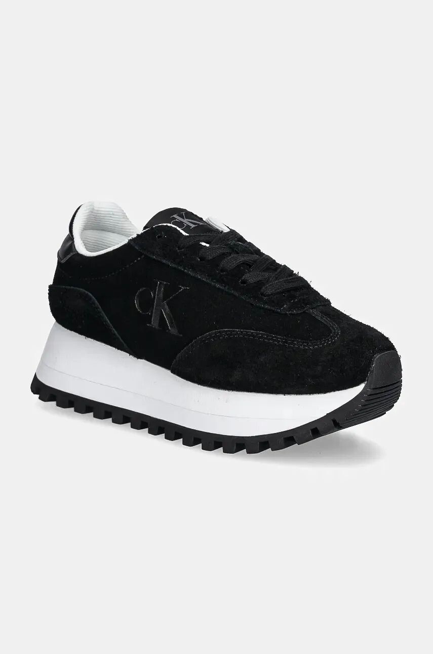 

Замшевые кроссовки Calvin Klein Jeans RUNNER LACEUP ML SUEDE, черный