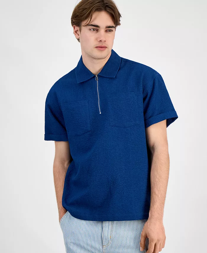 

Мужская рубашка Bennet Indigo Poplin Sun + Stone, синий