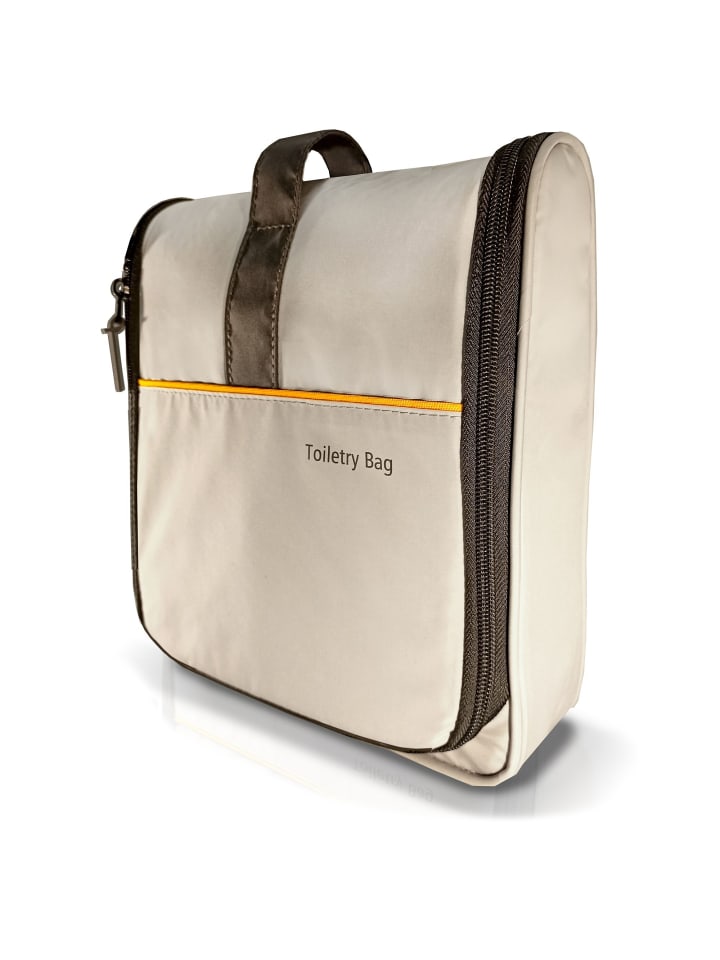 

Rollink Косметичка 24 см, серо-желтая