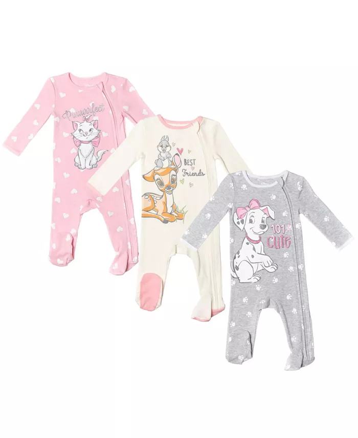 

Детский комбинезон для сна Baby Girls 101 Dalmatians, 3 штуки в наборе Bambi, розовый