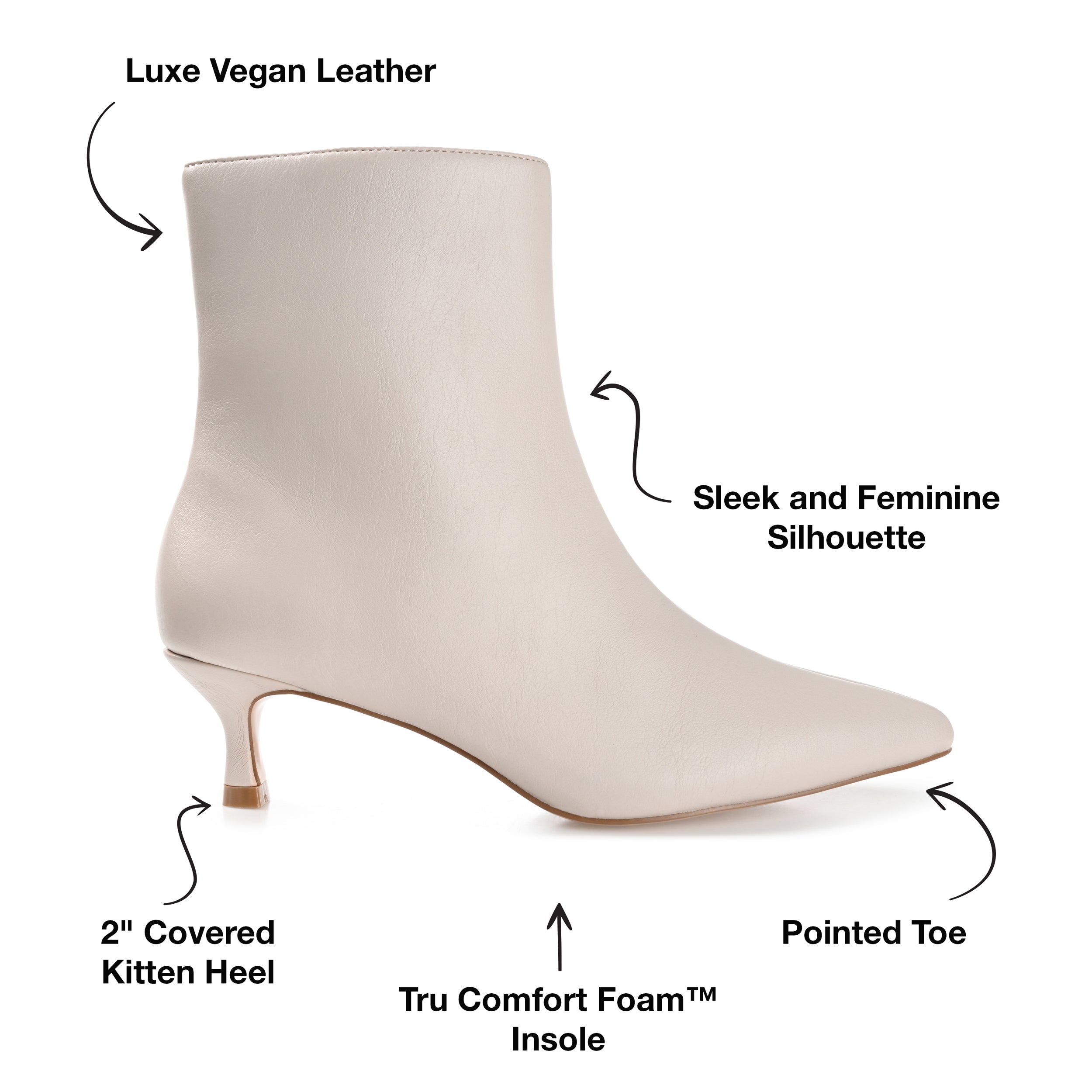 Женские ботильоны Tru Comfort Foam Arely из коллекции Journee, цвет stone — фото 4