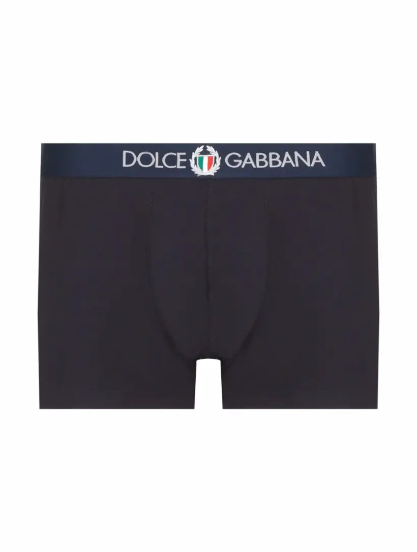 

Хлопковые трусы с логотипом Dolce&Gabbana, тёмно-синий