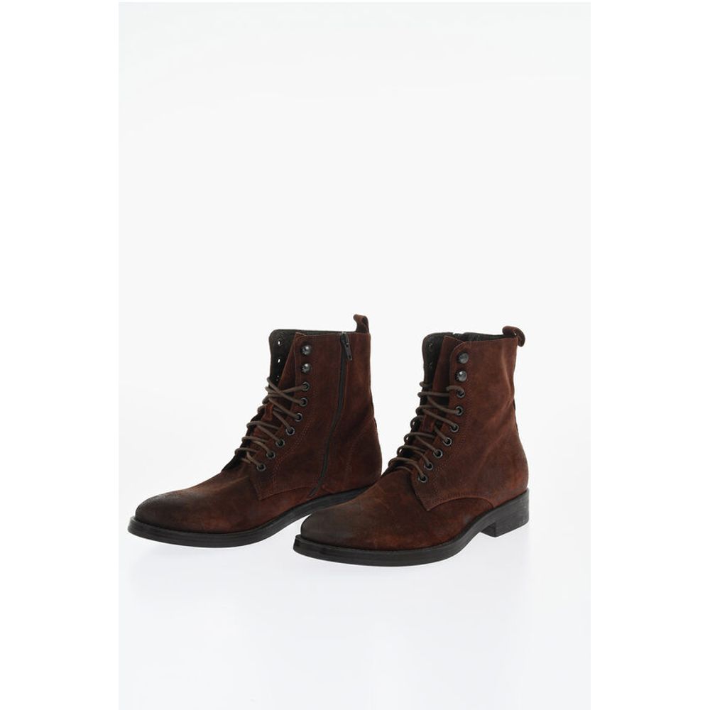 

Ботинки из однотонной замши с боковой молнией Corneliani, Brown