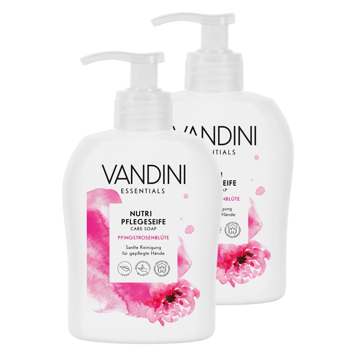 Жидкое мыло с ароматом пиона «Nutri» от VANDINI, 2 шт. Vandini, Soap Dispenser