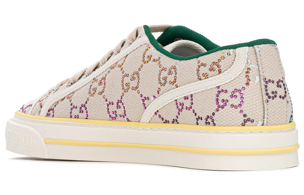 Кроссовки tennis 1977 low-top sneaker with crystals 'off white' Gucci, белый — фото 4