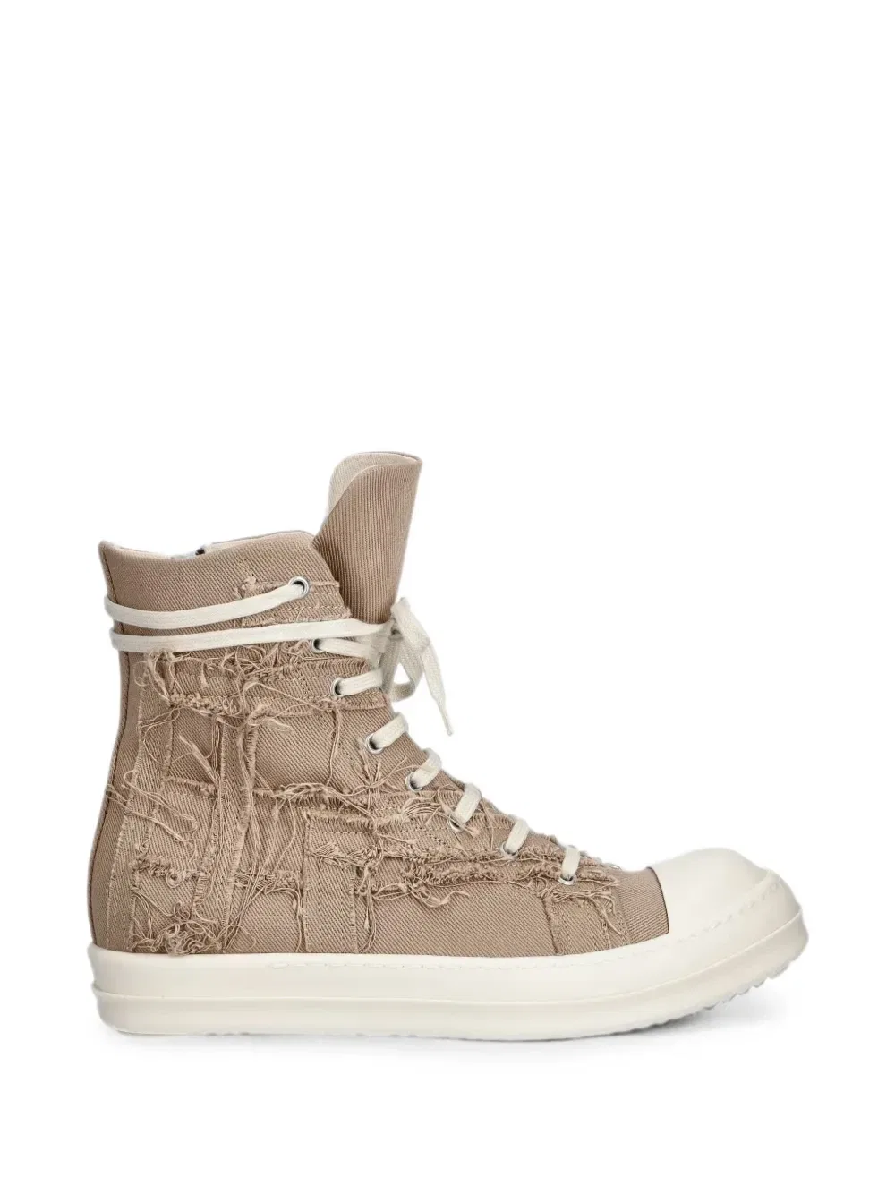 Поношенные высокие кеды Rick Owens Drkshdw, коричневый