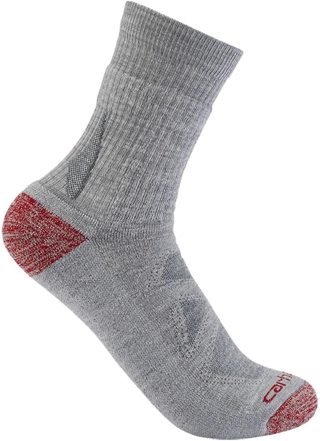 

Carhartt мужские Midweight Merino Wool Blend короткие носки-следки, Asphalt Heather