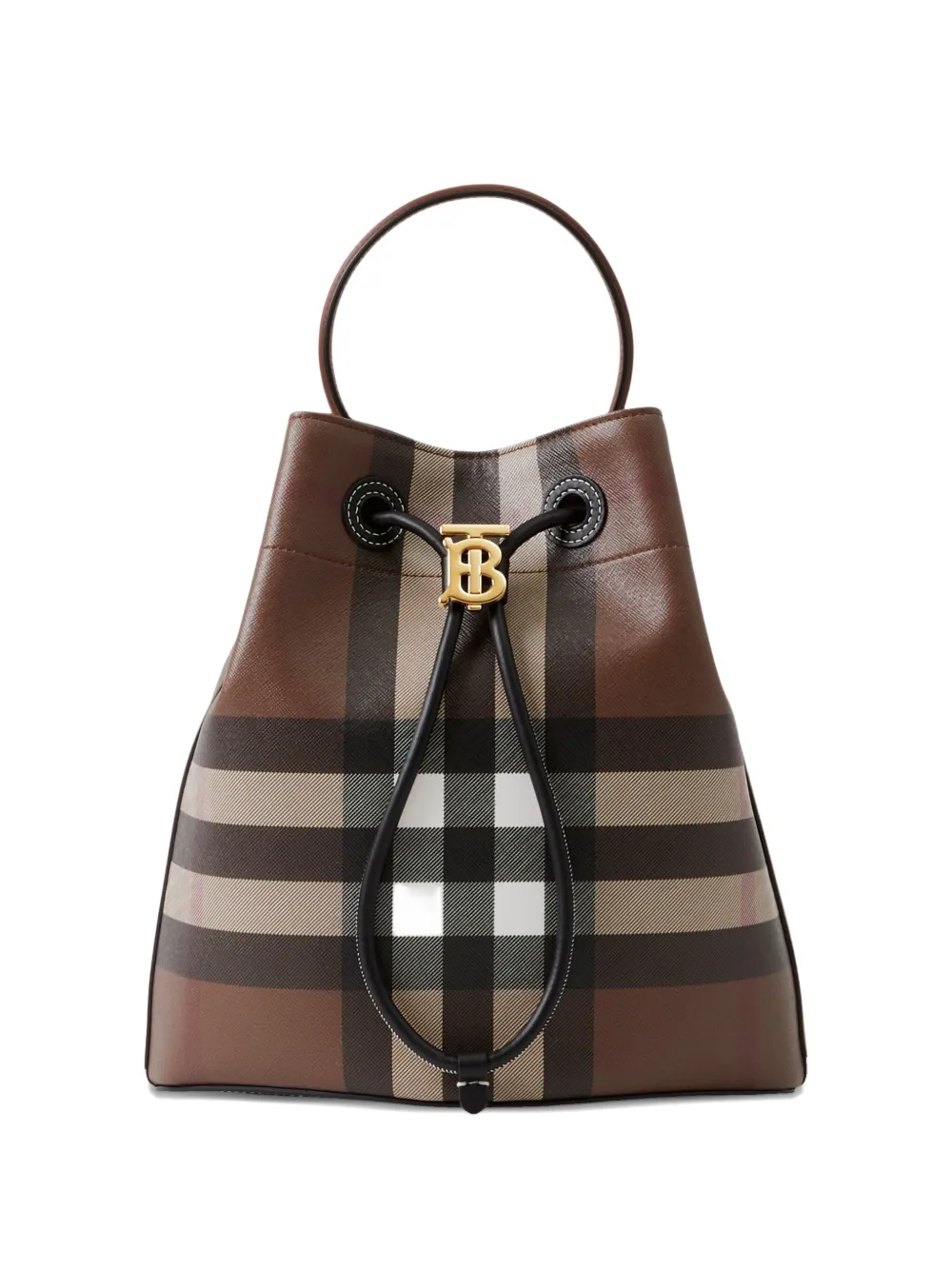 

Маленькая сумка-ведро в клетку BURBERRY, коричневый