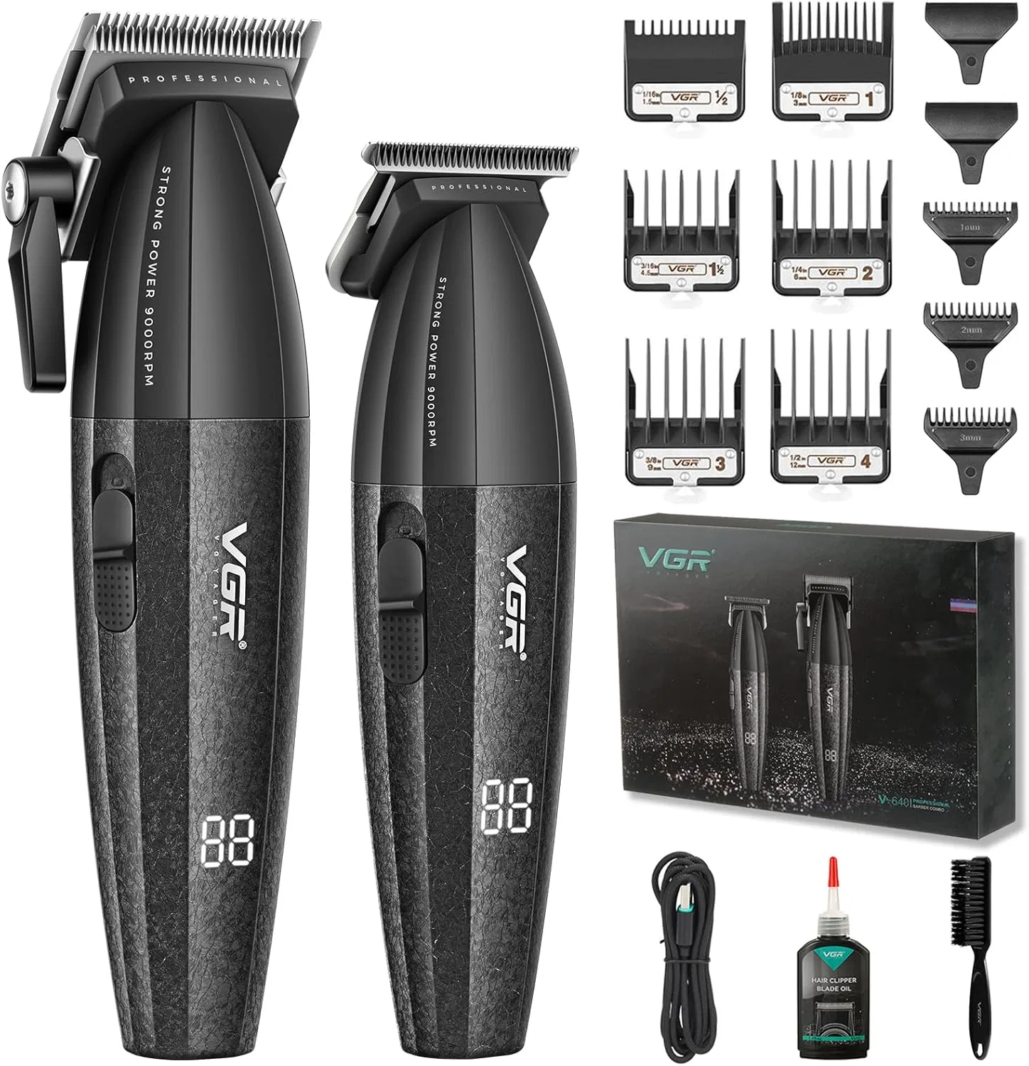 Профессиональный триммер для волос VGR 640 для мужчин Vgr, Black