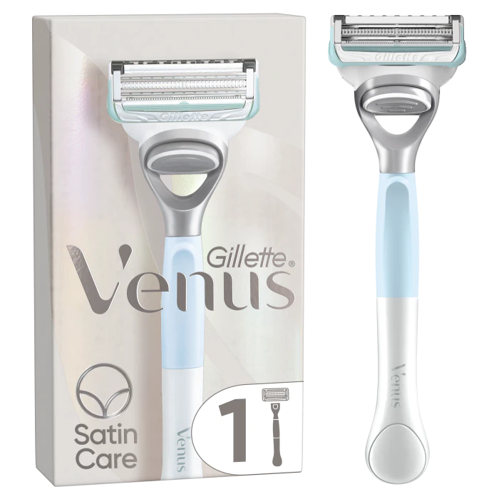 

Набор косметики Venus Satin Care Maquinilla Depilación Ingles y Zona Íntima + 1 Recambio Gillette, Maquinilla + 1 Recambio