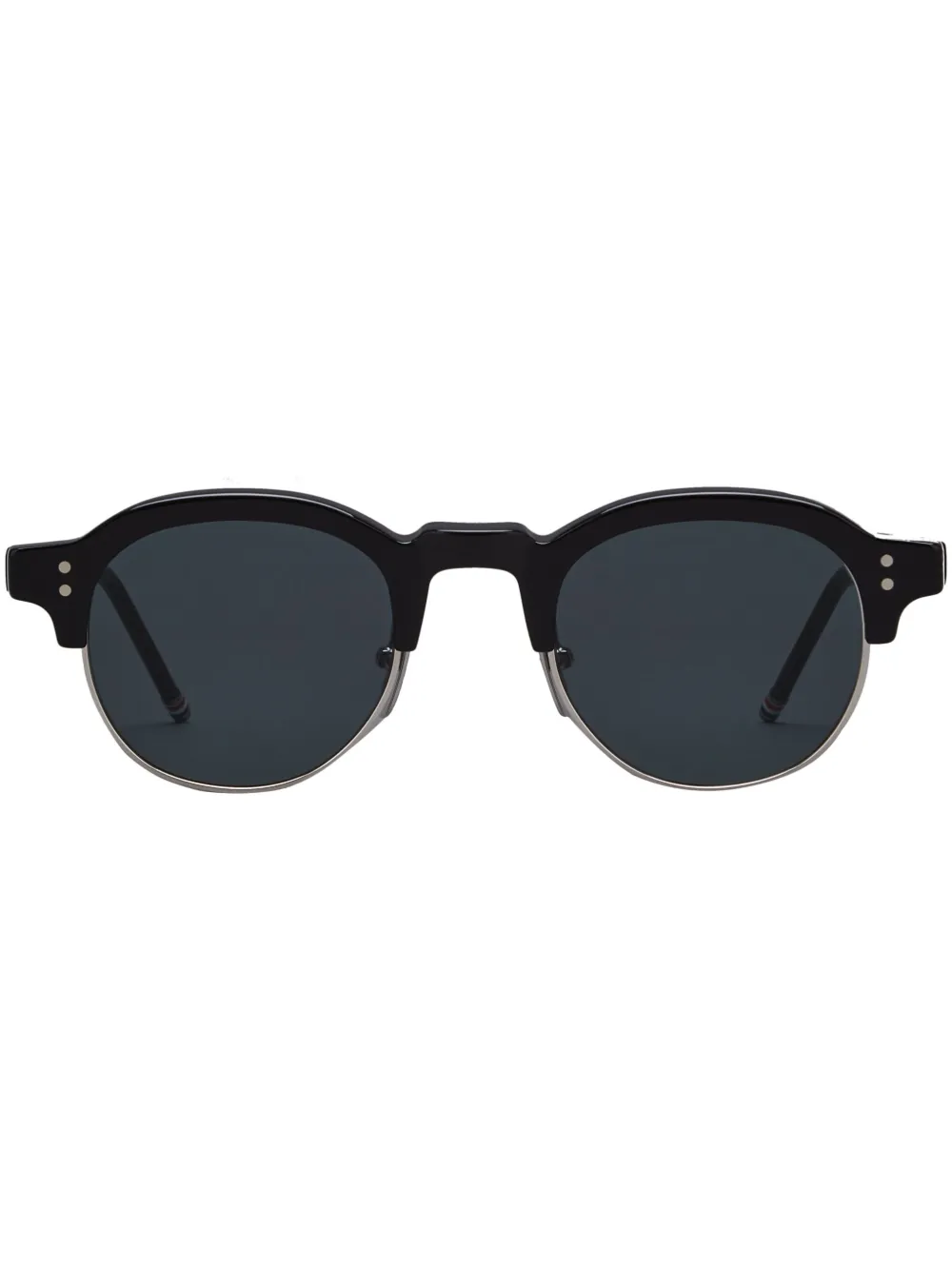 

Солнцезащитные очки в овальной оправе Thom Browne Eyewear, черный