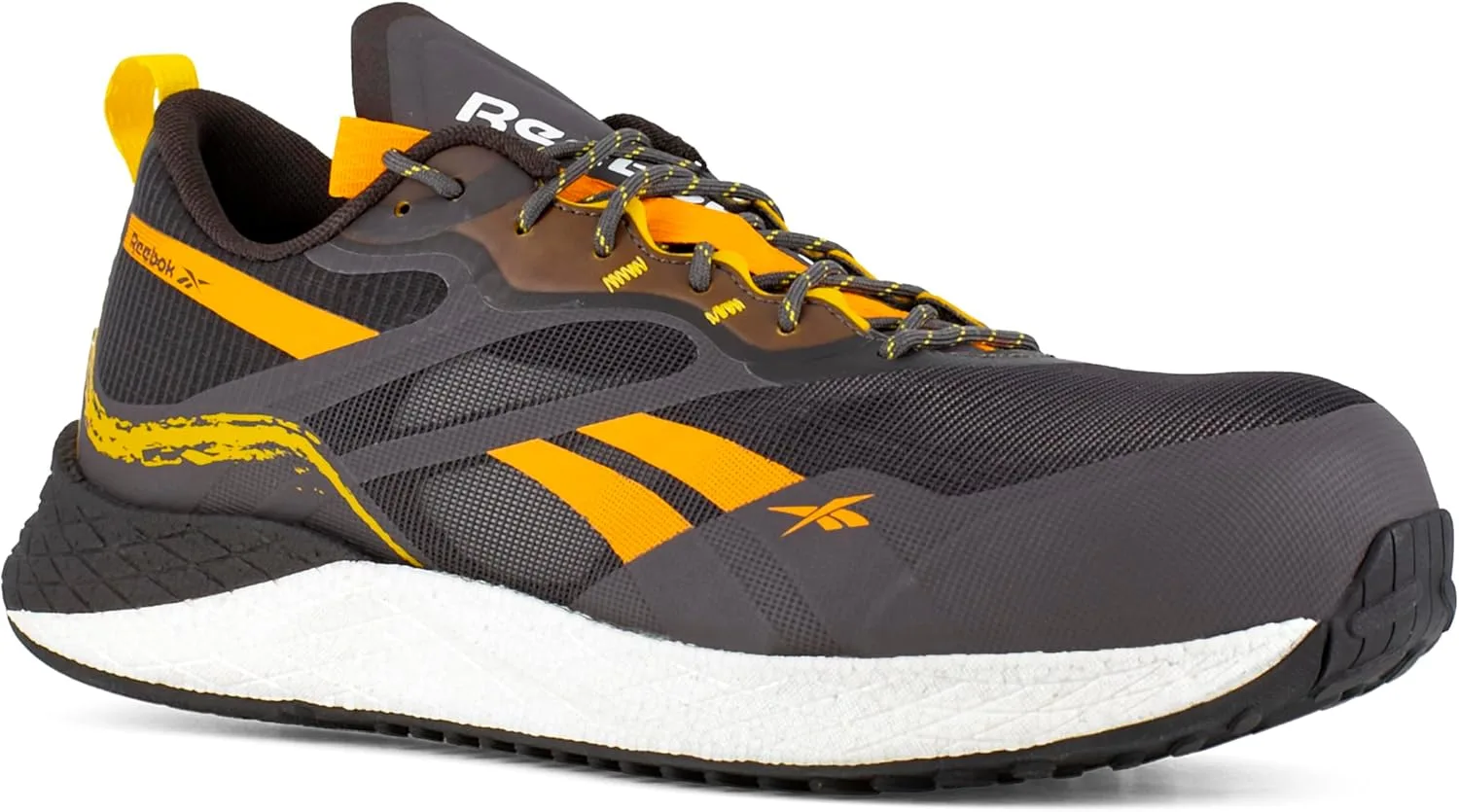 Рабочие ботинки Reebok Floatride Energy 3 Adventure Work Black с композитными носками для мужчин, черный/оранжевый