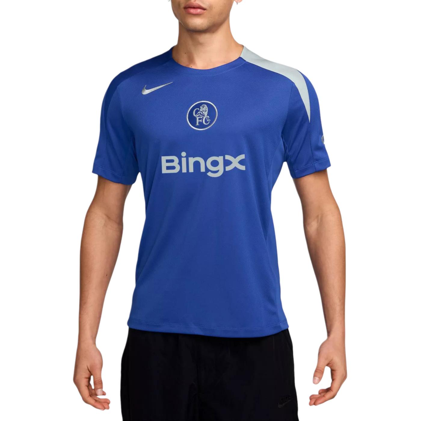 

Футболка Chelsea Fc Strike Third мужская Dri FIT Total 90 с короткими рукавами Nike, синий