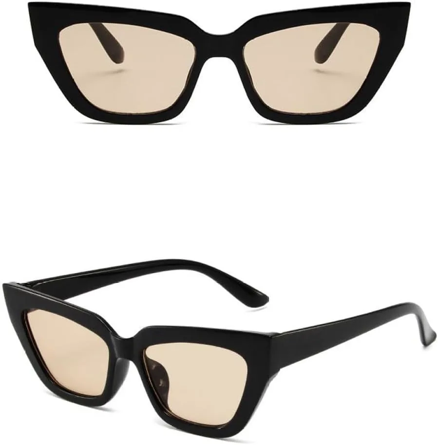 

Модные винтажные квадратные солнцезащитные очки для женщин в стиле ретро «кошачий глаз» с маленькой оправой, идеально подходящие для путешествий generic, C02