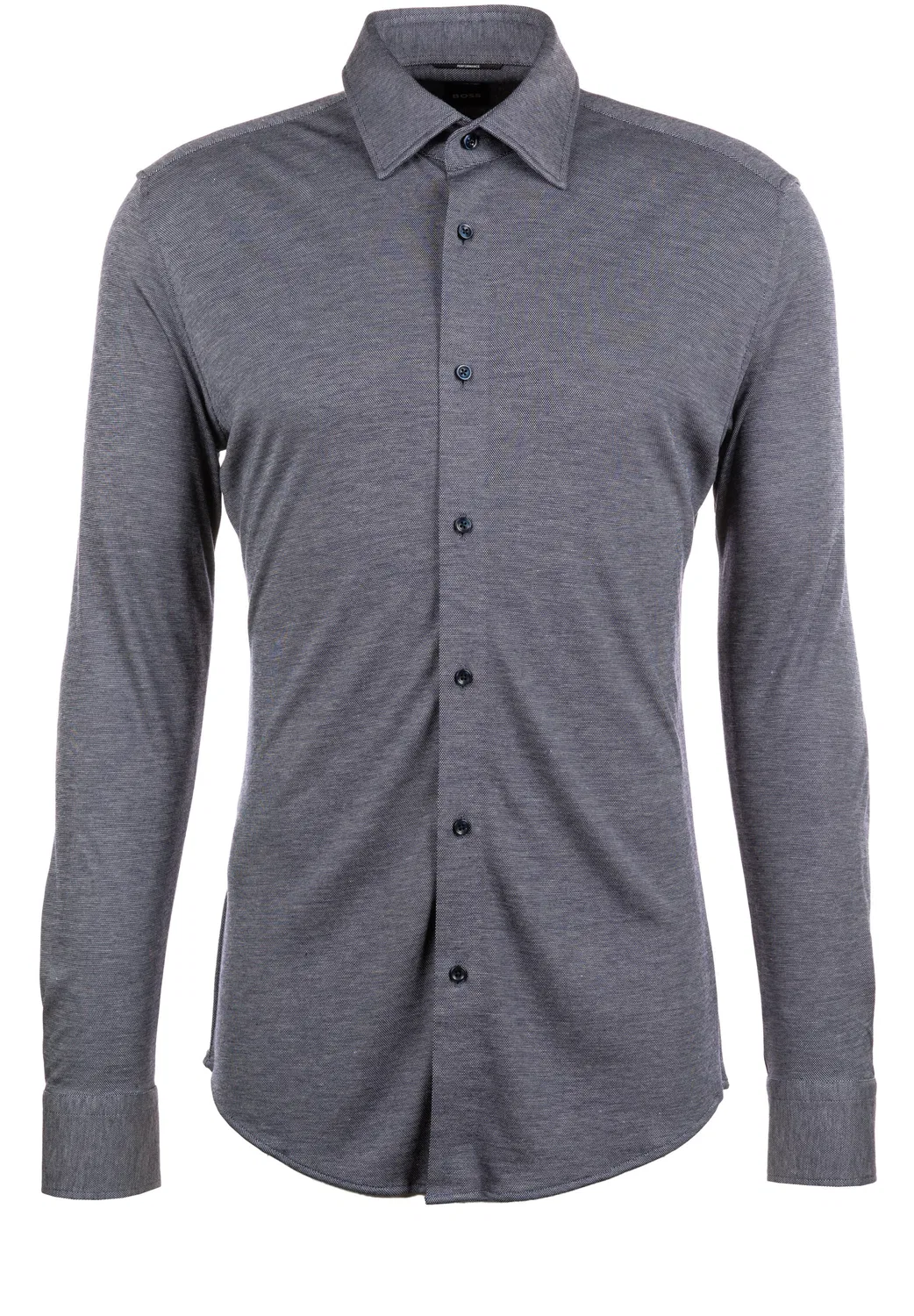 Рубашка Boss Slim fit Button Up Shirt Hank синего цвета
