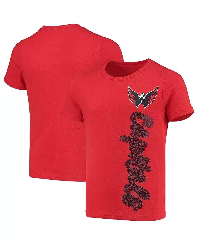 

Футболка Big Girls Red Washington Capitals с надписью «Chenille» Outerstuff