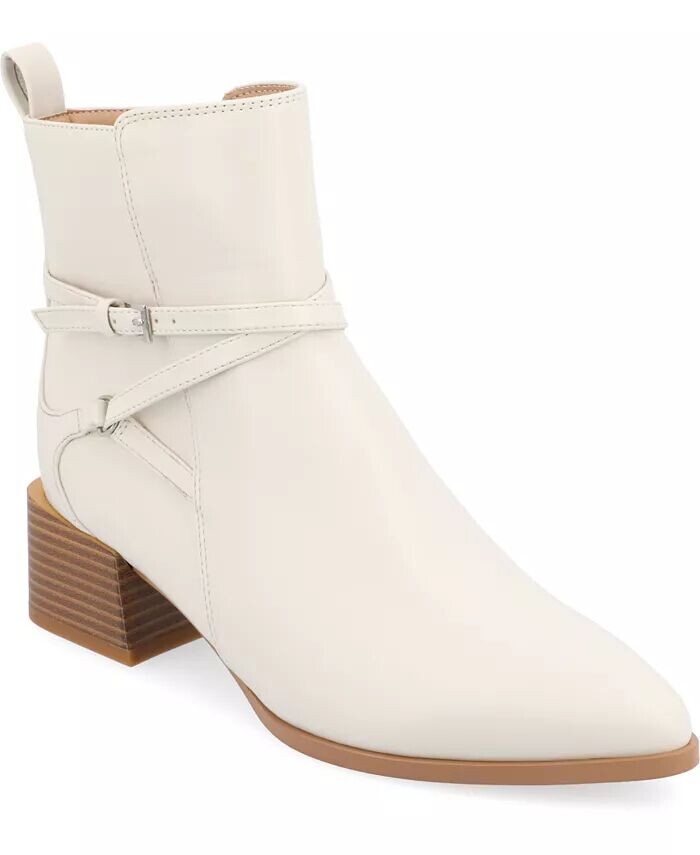 Женские ботильоны Estelle Stacked Block Heel Journee Collection, коричневый/бежевый