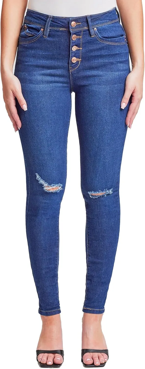 

YMI Women's YMI Jeans Sustainable Wannabettabutt Button Fly Skinny