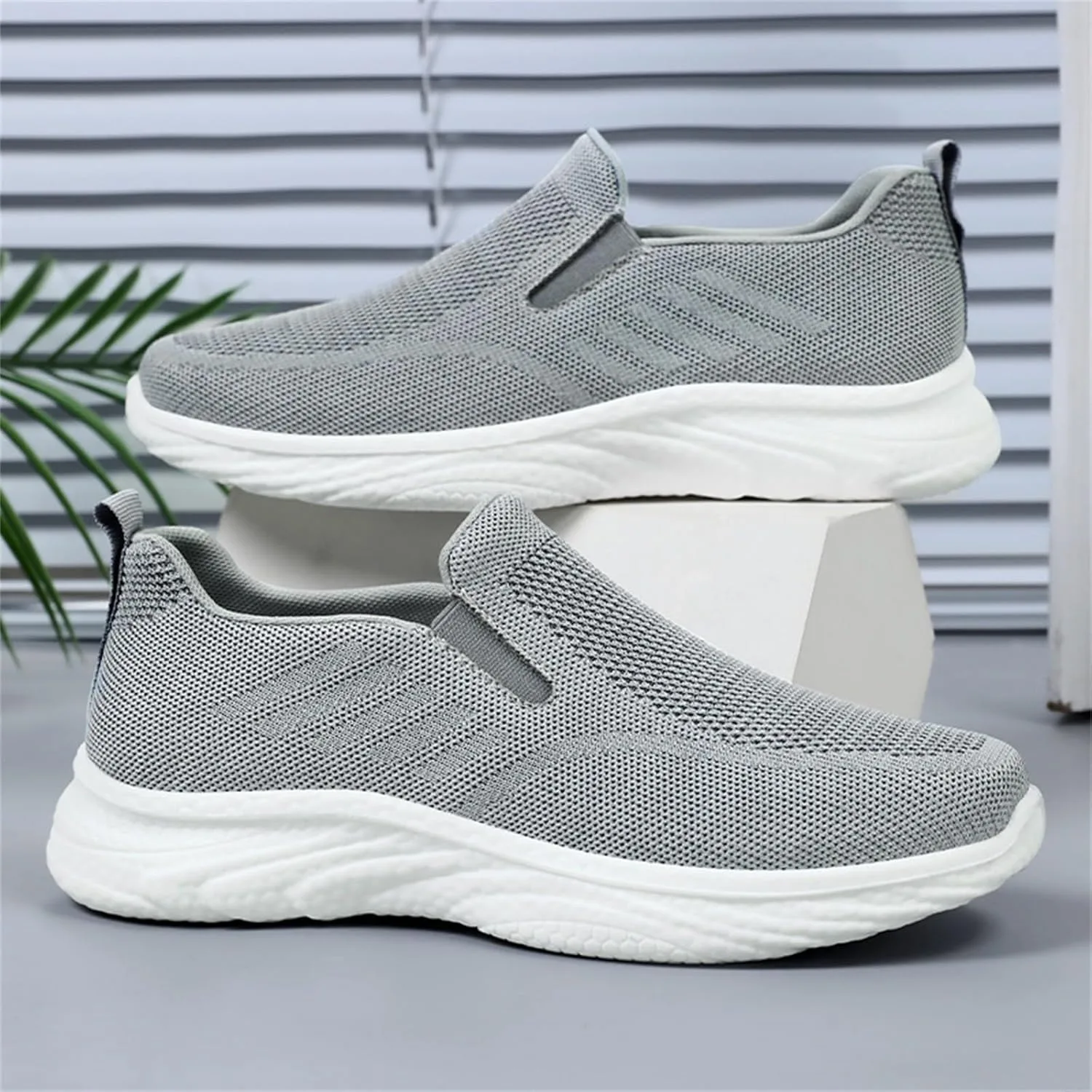 Кроссовки без шнуровки Herren Joggingschuhe Generic, серый — фото 3