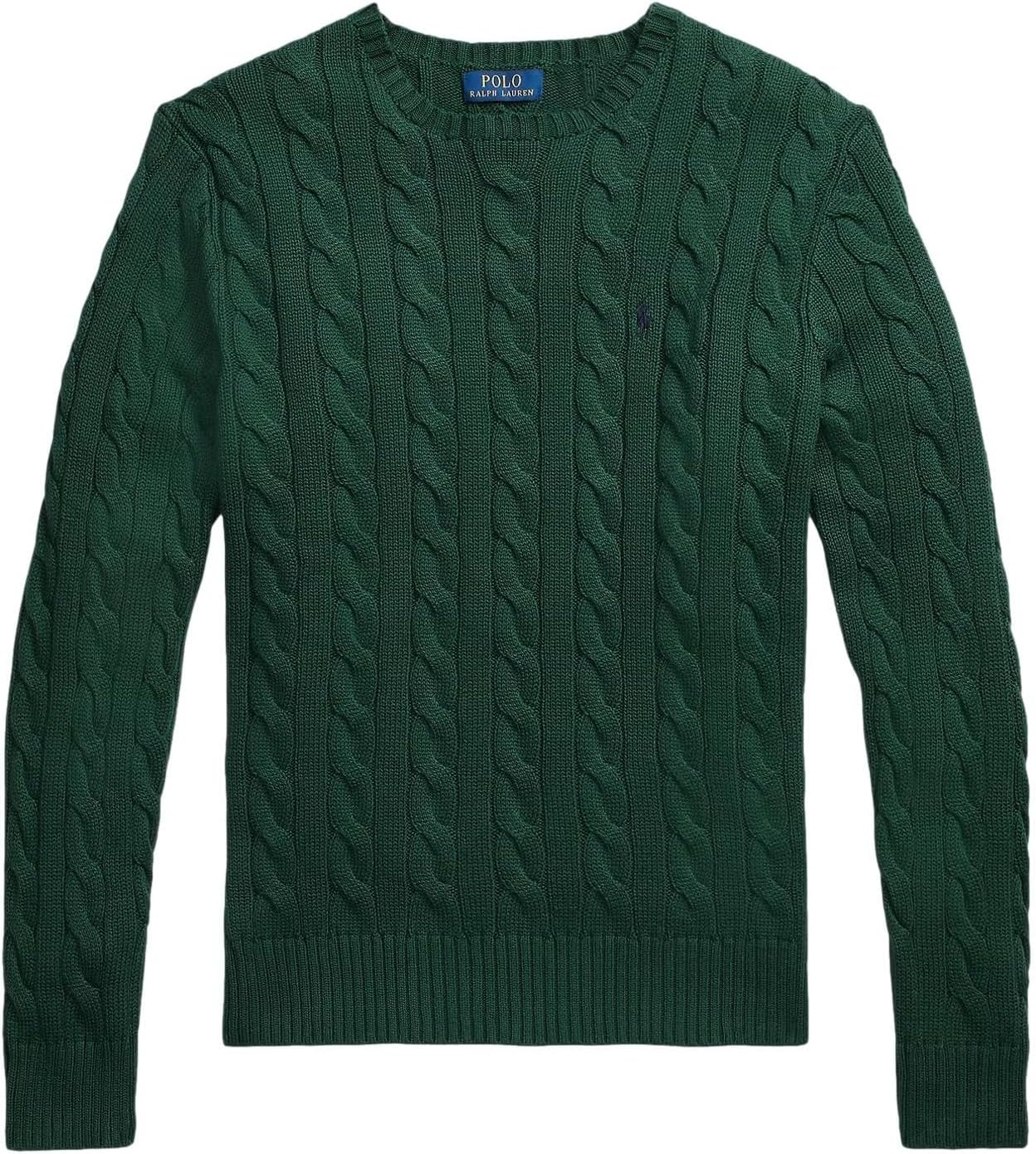 

Polo Ralph Lauren мужской свитер из хлопка с косой вязкой, Vintage Pine