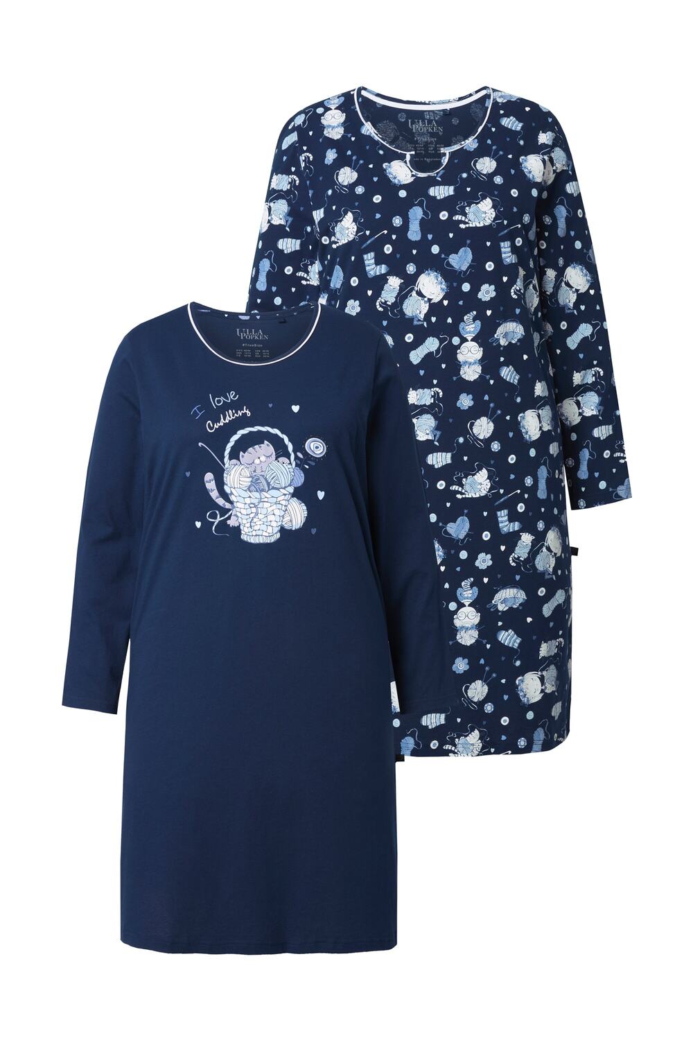 

Ulla Popken Ночнушка в цветах Night Blue, Light Blue, White