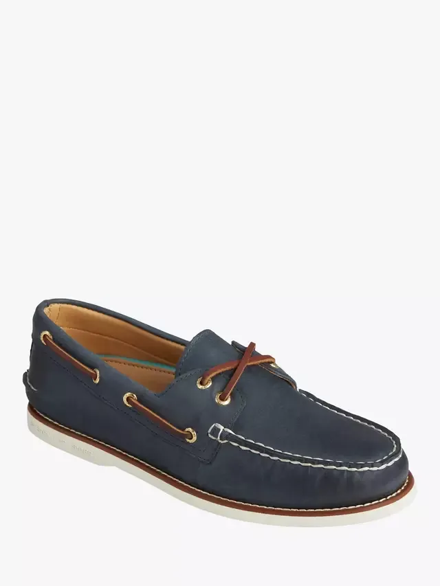 Оригинальные лодочные туфли Gold Cup с двумя люверсами Sperry, Navy — фото 2