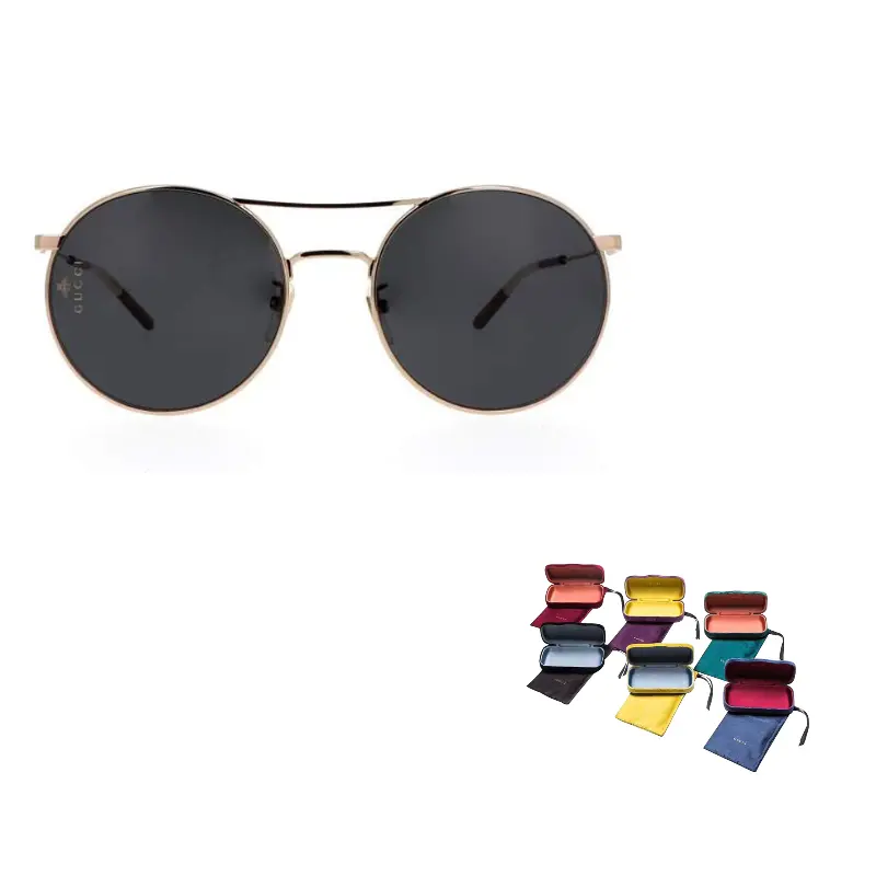 

GUCCI Металлические круглые солнцезащитные очки унисекс, Gray