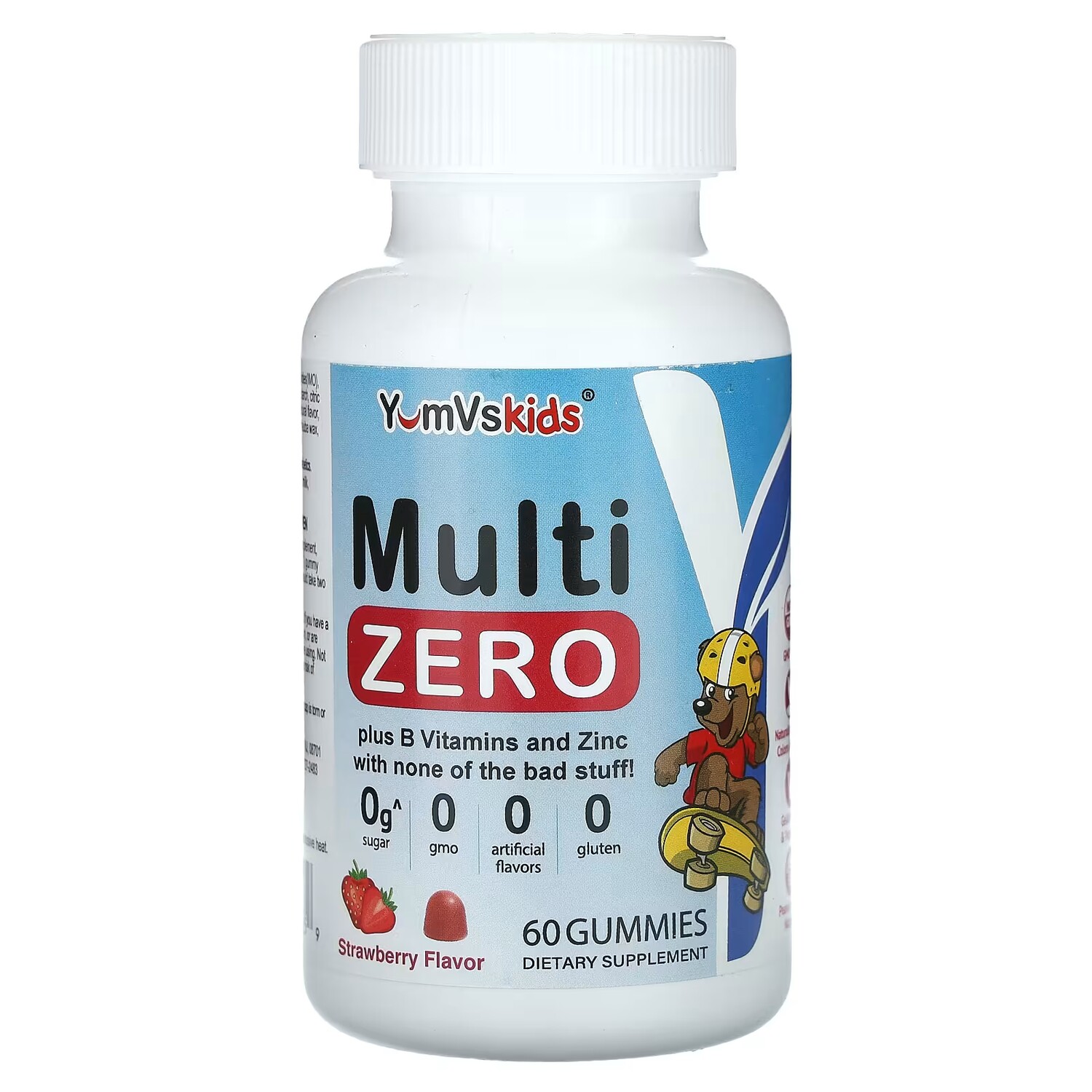 

YumV's Kids Multi Zero Gummies Клубника, 60 жевательных конфет