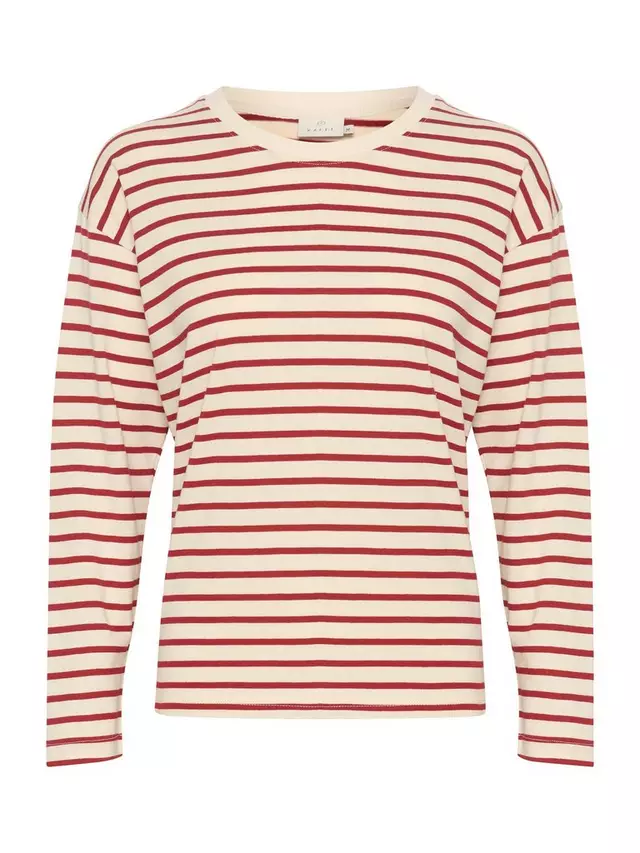 

Топ KAFFE Winny Stripe Jersey, цвет antique/white/sundried