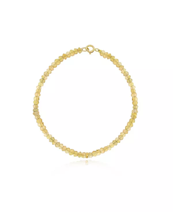 

Браслет из цитриновых бусин, 14-каратное золото The Lovery, citrine