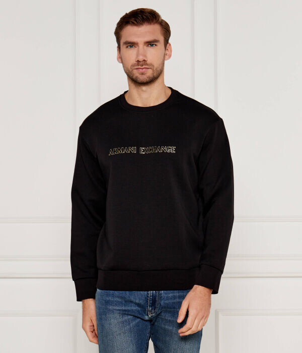 

Свитшот мужской Armani Exchange с фирменным принтом, черный