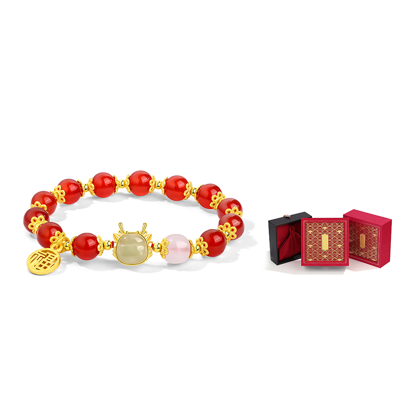 

Агатовый и халцедоновый бисерный браслет для женщин AWD, Beaded Bracelet+Heritage Box
