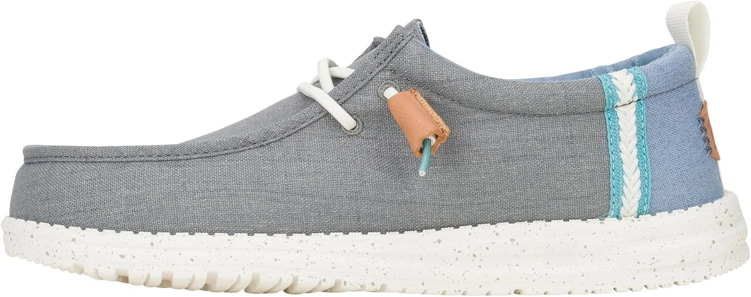 Мужские льняные туфли HEYDUDE Wally Craft, Monument Grey Faded Denim