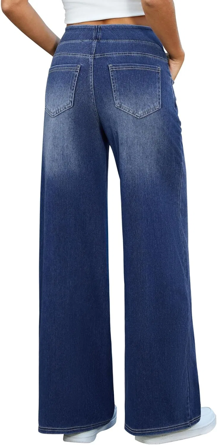 Спортивные штаны, широкие, Medium Dark Blue — фото 2