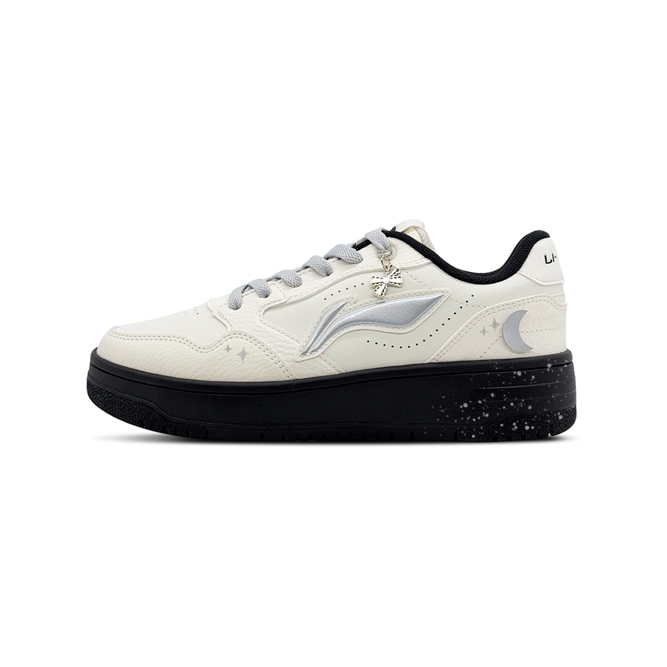 

Повседневные кроссовки Tianji Soft Abrasion Resistant Height Increasing Low top Skateboard Shoes Unisex LINING, серебряный