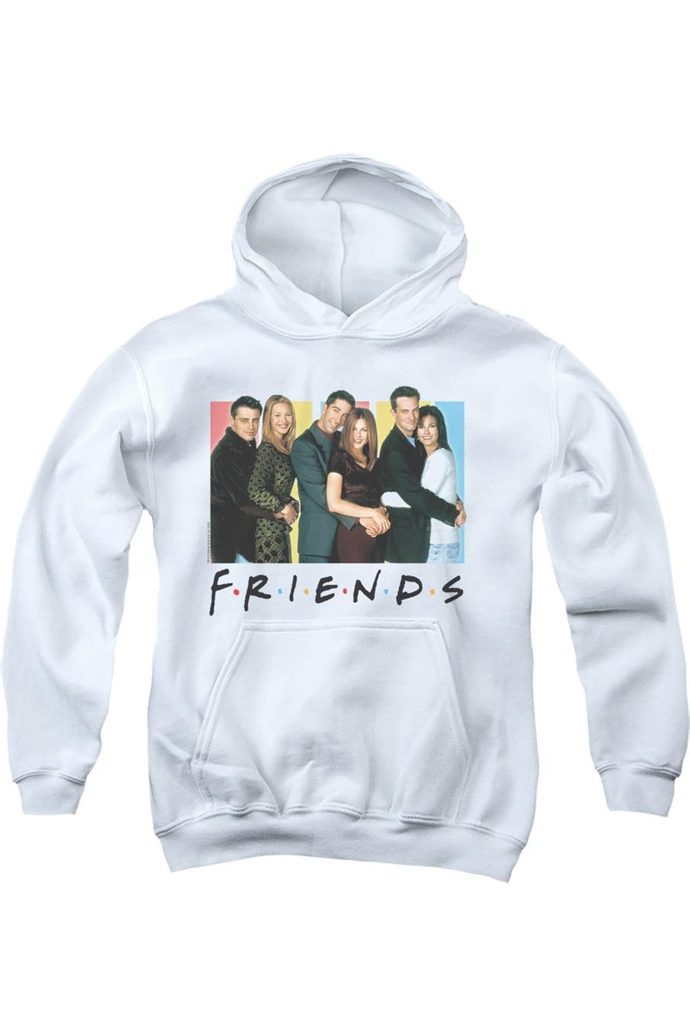 

Молодежная толстовка с капюшоном Friends Cast Logo Gildan, белый