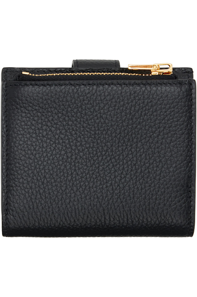 Кошелек из мягкой зернистой кожи Tom Ford, черный — фото 2