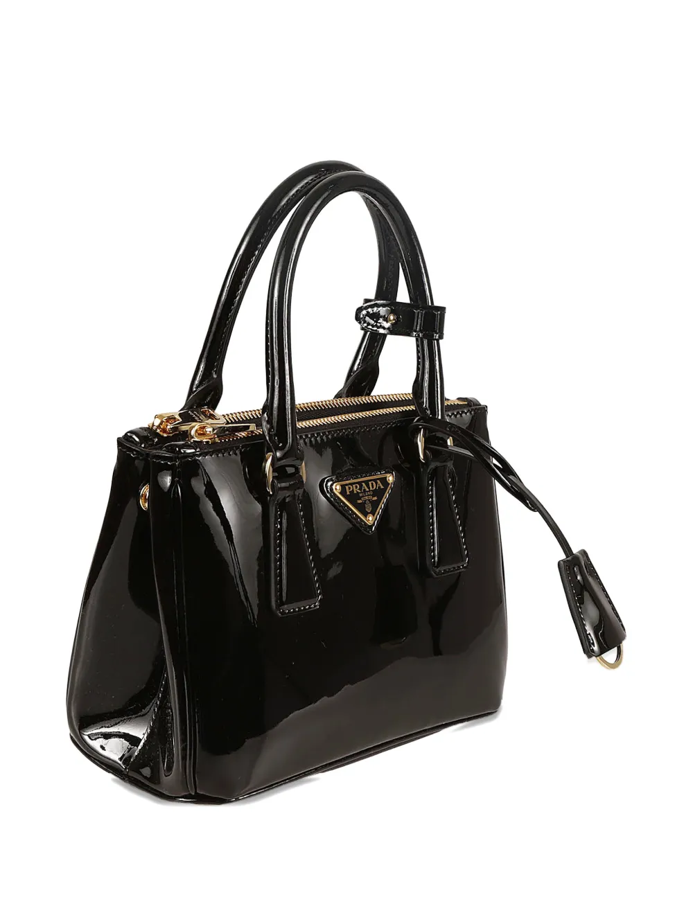Мини-сумка galleria из кожи с короткими ручками Prada, черный — фото 3